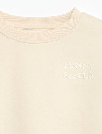 Felpa ampia con motivo