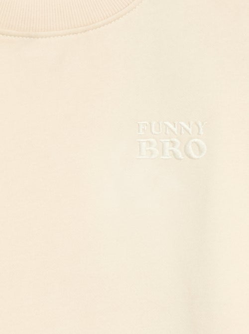 Felpa ampia con motivo "brother" - Kiabi