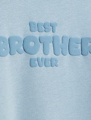 Felpa ampia con motivo "brother