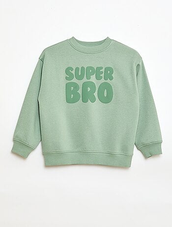 Felpa ampia con motivo "brother