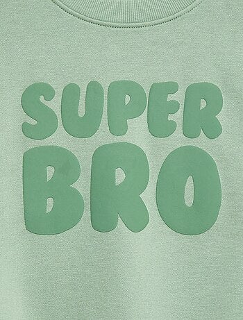 Felpa ampia con motivo "brother