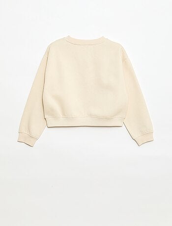 Felpa ampia con motivo sister