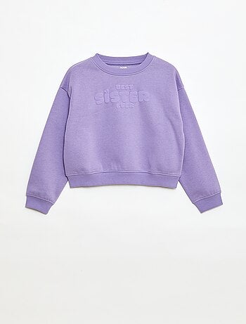 Felpa ampia con motivo sister