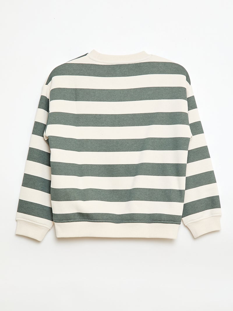 Felpa ampia con stampa Verde - Kiabi