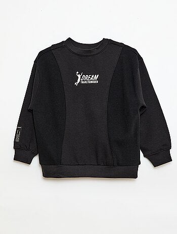 Felpa ampia in felpa garzata