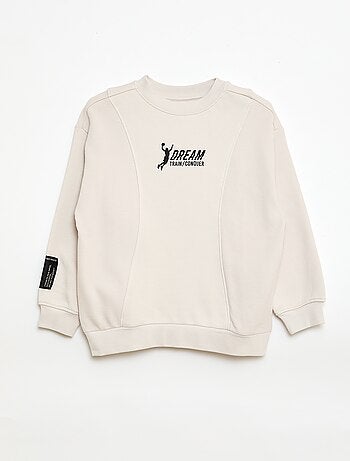 Felpa ampia in felpa garzata