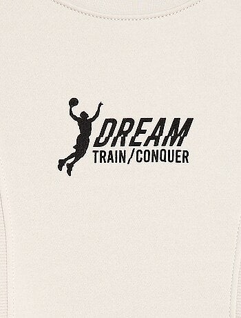 Felpa ampia in felpa garzata