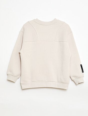 Felpa ampia in felpa garzata