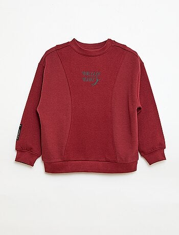 Felpa ampia in felpa garzata