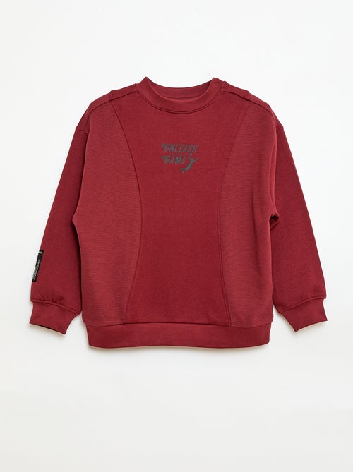 Felpa ampia in felpa garzata - Kiabi