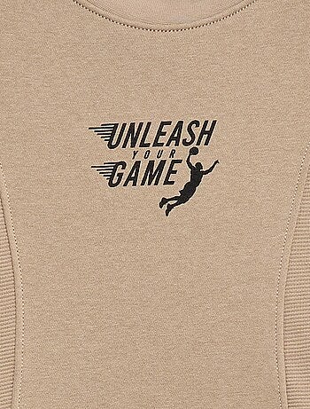 Felpa ampia in felpa garzata