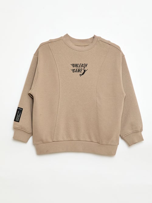 Felpa ampia in felpa garzata - Kiabi