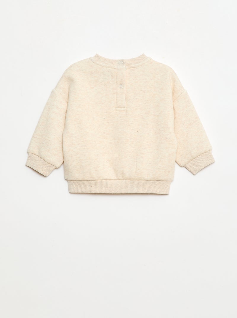 Felpa animata a maniche lunghe Beige - Kiabi