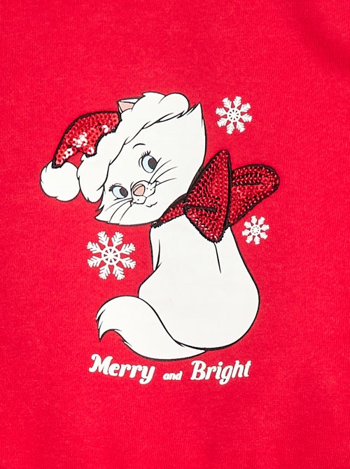 Felpa animata fantasia 'Disney' 'Marie' in cotone - Kiabi