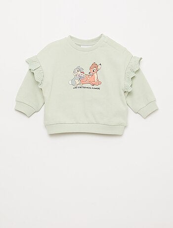 Felpa \'Bambi\' \'Disney\' a maniche lunghe con volant ricamati