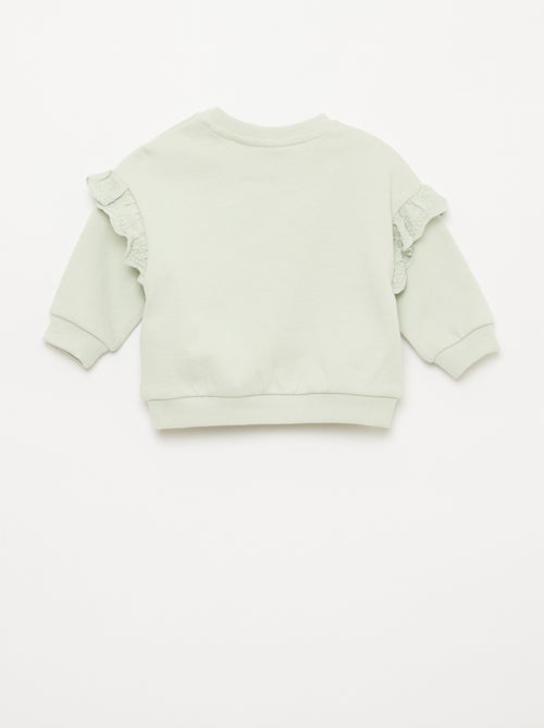 Felpa \'Bambi\' \'Disney\' a maniche lunghe con volant ricamati - Kiabi