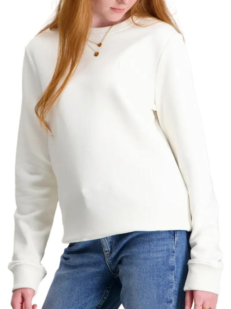 Felpa Bambina Calvin Klein Jeans Bianco - Kiabi
