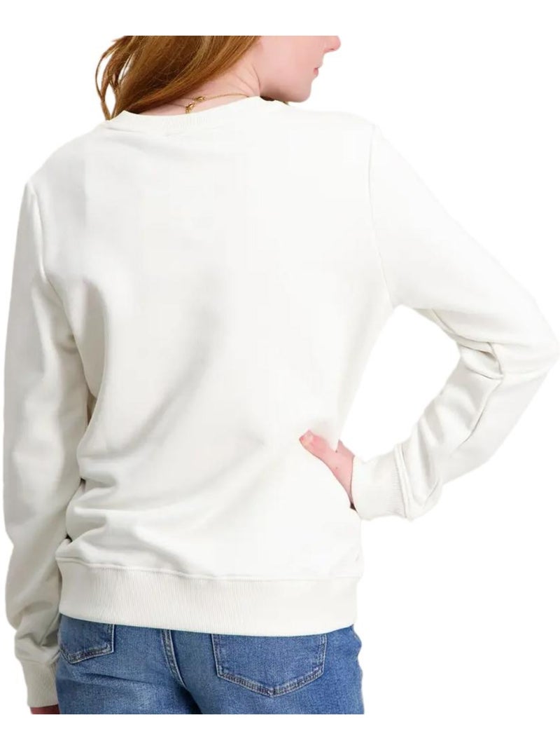 Felpa Bambina Calvin Klein Jeans Bianco - Kiabi
