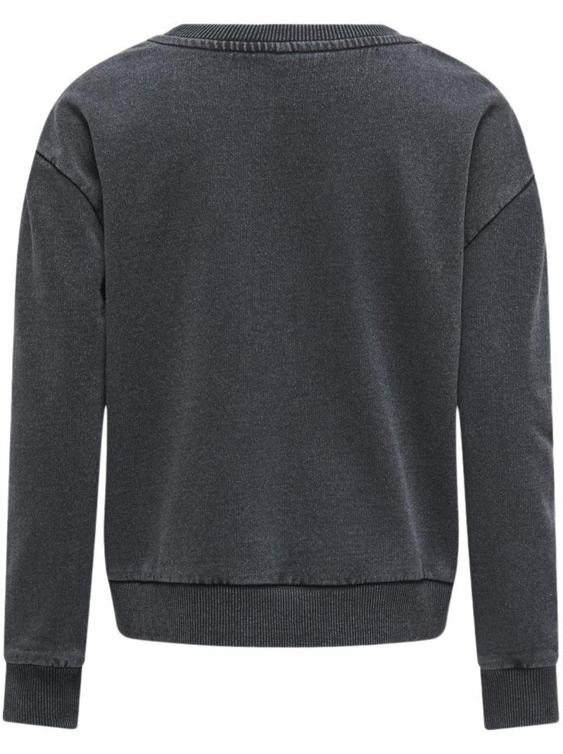 Felpa Bambina con Cappuccio Kids ONLY Grigio argentato - Kiabi