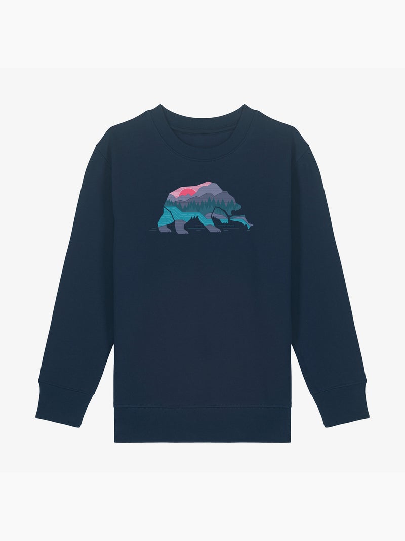 Felpa bambino BEAR COUNTRY Blu marino - Kiabi