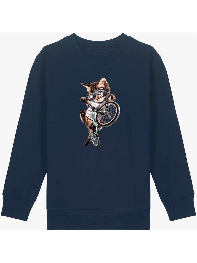 Felpa bambino BMX CAT Blu marino - Kiabi
