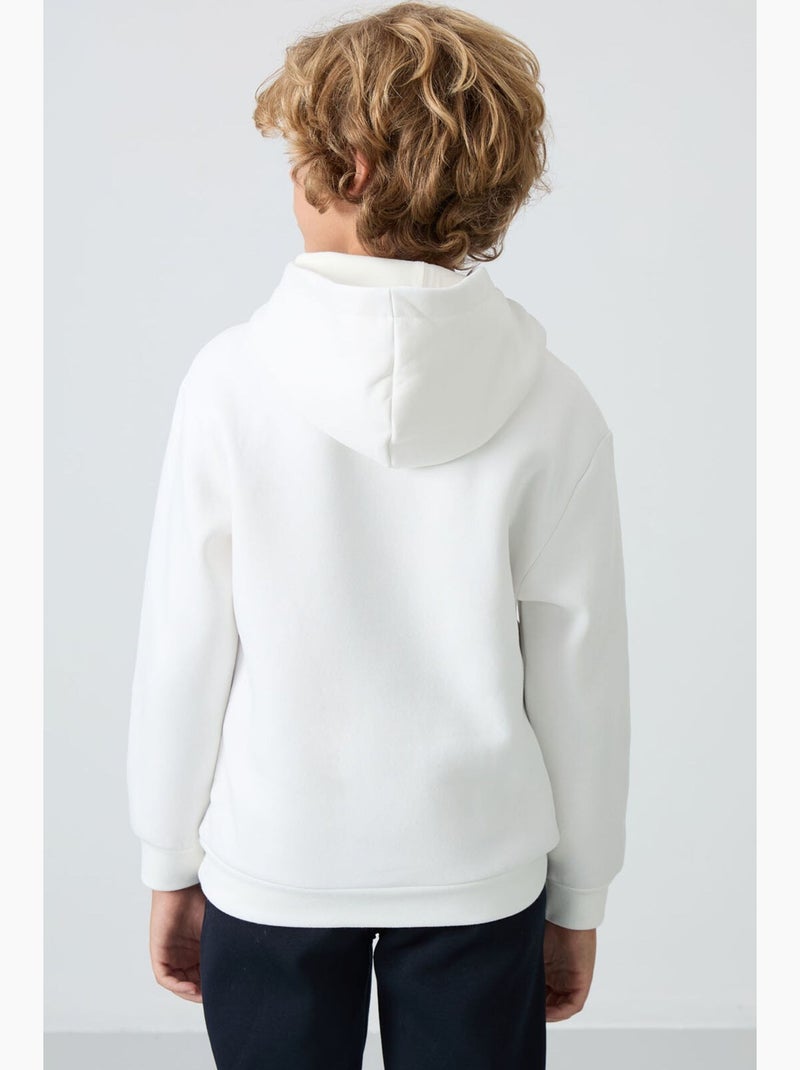 Felpa bambino con cappuccio tommy Bianco - Kiabi