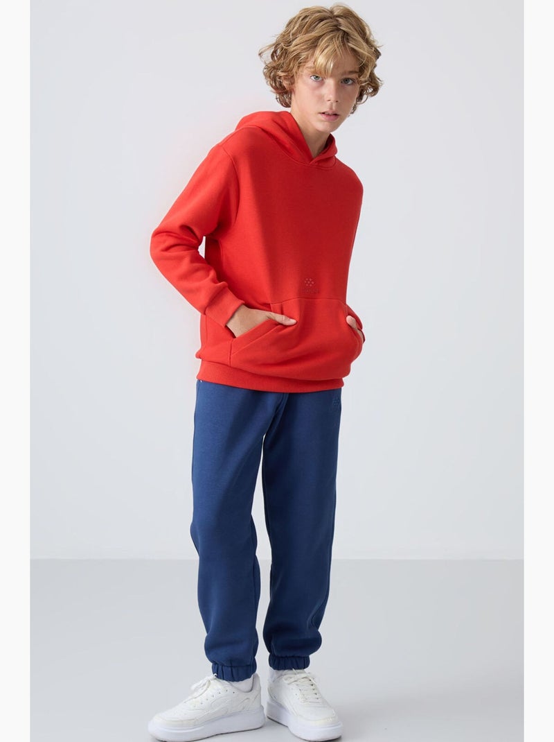 Felpa bambino con cappuccio tommy Rosso - Kiabi