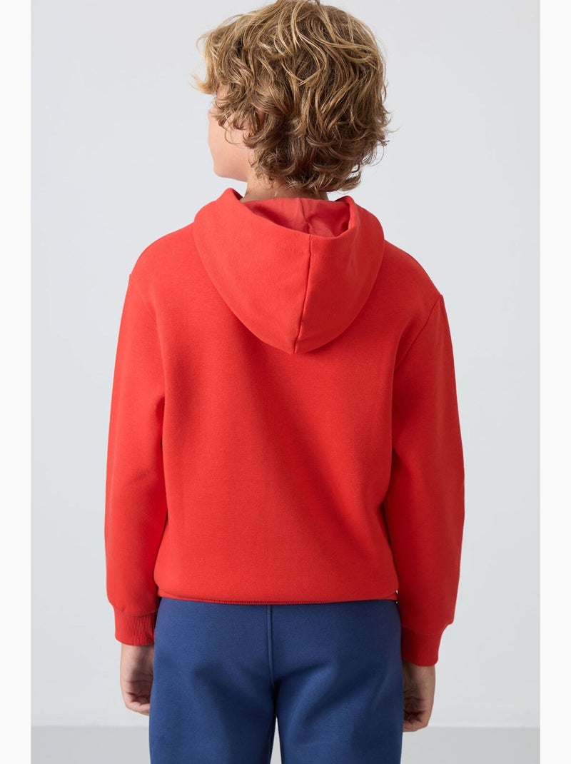 Felpa bambino con cappuccio tommy Rosso - Kiabi
