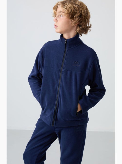 Felpa bambino con collo zip tommy - Kiabi