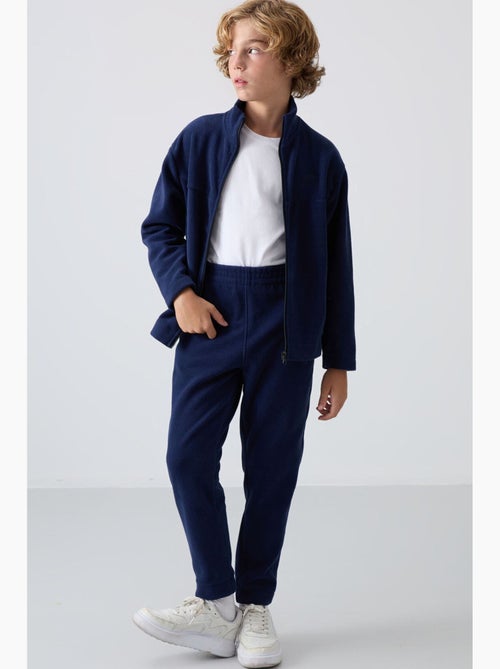 Felpa bambino con collo zip tommy - Kiabi