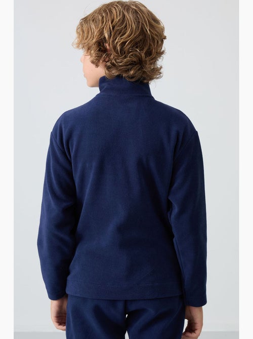 Felpa bambino con collo zip tommy - Kiabi
