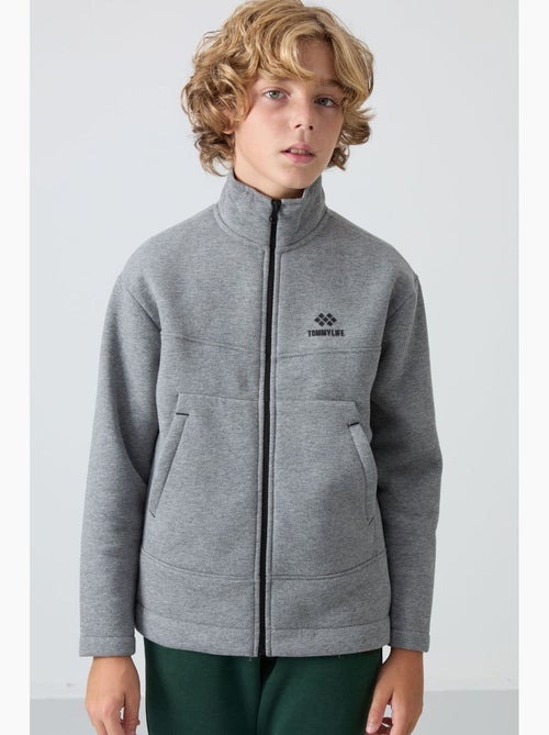 Felpa bambino con collo zip tommy - Kiabi Felpa bambino con collo zip tommy - Kiabi