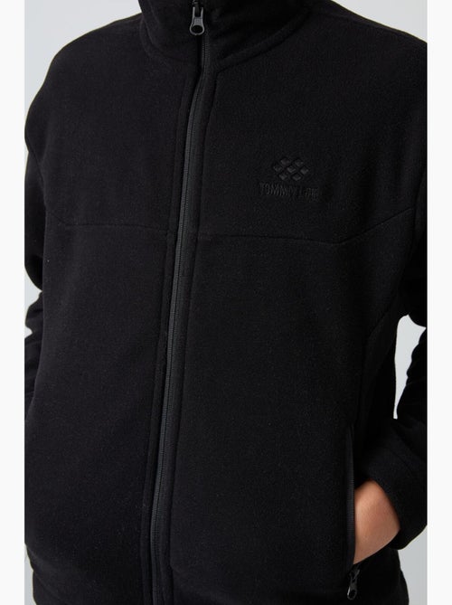 Felpa bambino con collo zip tommy - Kiabi