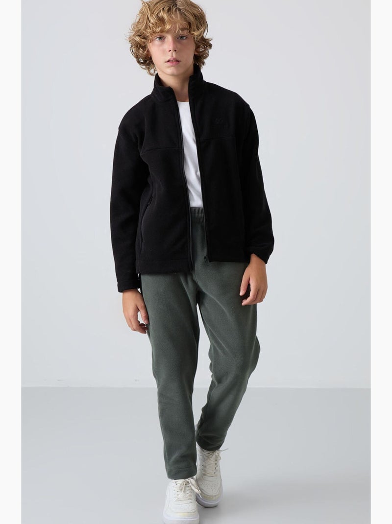 Felpa bambino con collo zip tommy Nero - Kiabi