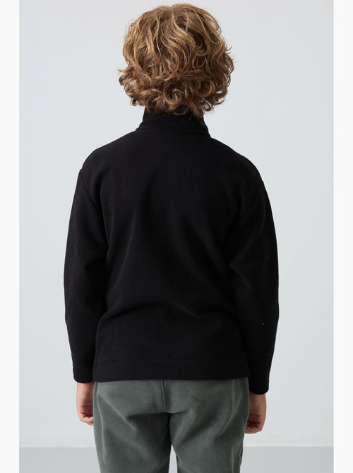 Felpa bambino con collo zip tommy - Kiabi
