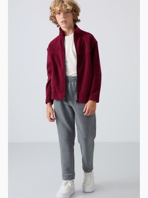 Felpa bambino con collo zip tommy - Kiabi