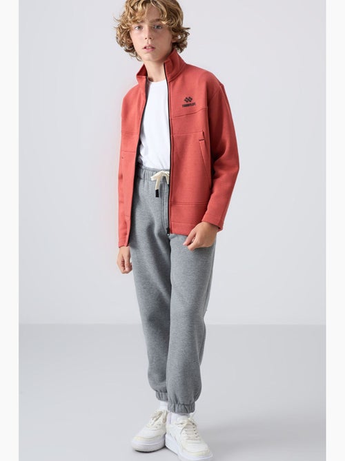 Felpa bambino con collo zip tommy - Kiabi