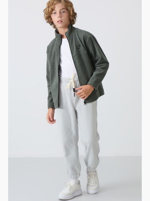 Felpa bambino con collo zip tommy - Kiabi