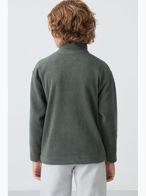 Felpa bambino con collo zip tommy - Kiabi