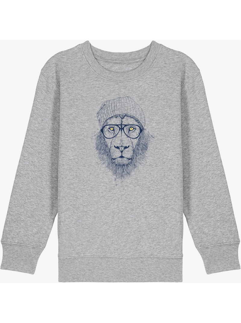 Felpa bambino COOL LION Grigio melangiato - Kiabi
