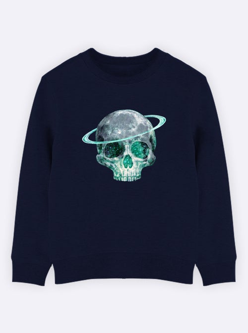 Felpa bambino COSMIC SKULL GREEN - Kiabi