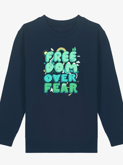 Felpa bambino FREEDOM OVER FEAR - Kiabi