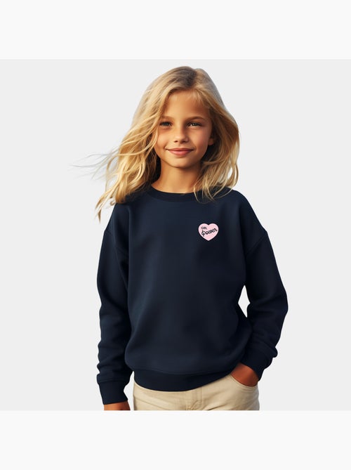 Felpa bambino GIRL POWER PINK HEART - Kiabi