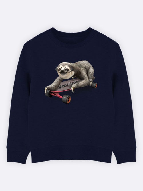 Felpa bambino SKATEBOARD SLOTH - Kiabi