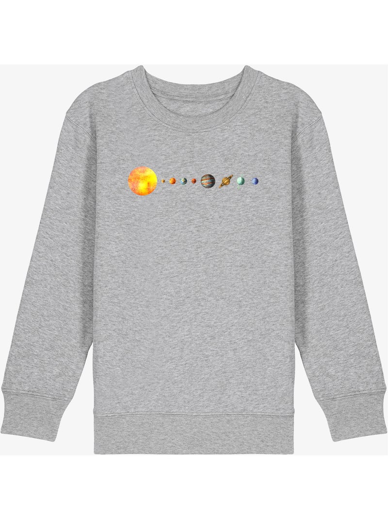 Felpa bambino SOLAR SYSTEM Grigio melangiato - Kiabi