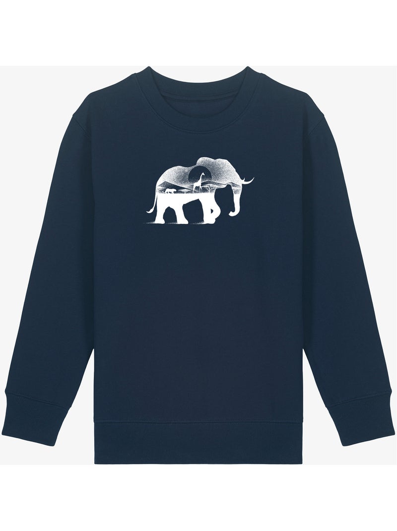 Felpa bambino WILD AFRICA Blu marino - Kiabi