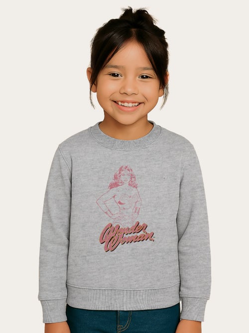 Felpa bambino WONDER WOMAN PINK - Kiabi