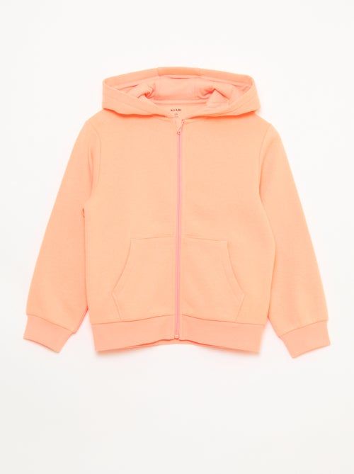 Felpa basic con cappuccio e zip - Kiabi