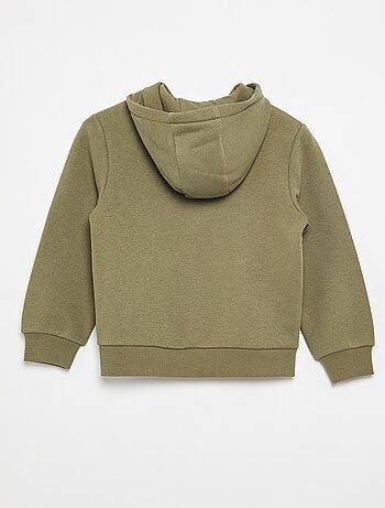 Felpa basic con cappuccio e zip