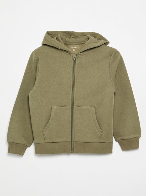 Felpa basic con cappuccio e zip - Kiabi